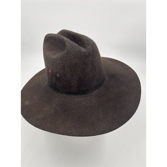 Eddy Brothers Black Felt Cowboy Hat Durofelt 6 5/8 Good Used Condition - Picture 7 of 13